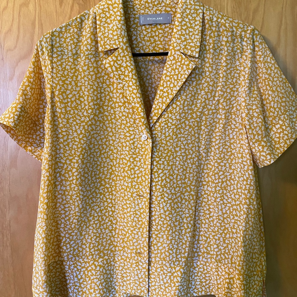 Everlane silk floral blouse 4